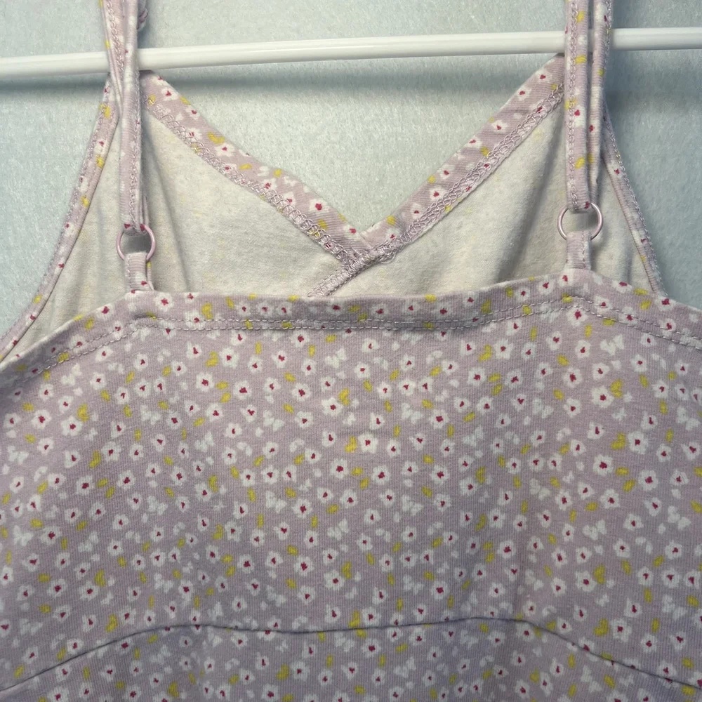 Art Class Girl’s Tank Top Cami Lavender Floral Size Medium (7/8) Summer Top